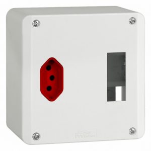 CAIXA ARSTOP C/ TOM 2P+T 20A VERMELHA 70022