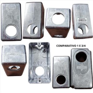 CONDULETE MULTIPLO S/TAMPA ALUM L3/4 200/132 TRAMONTINA