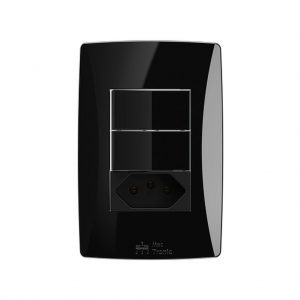 2 INT SIMPLES + TOM 2P+T 20A PETRA BLACK MEC 49056