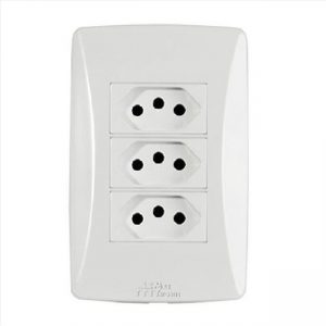 TOMADA TRIPLA 2P+T 10A 4X2 PETRA MEC 39763