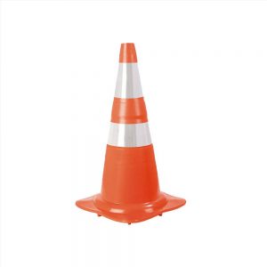CONE BCO/LARANJA 50CM PLASTCOR 01283