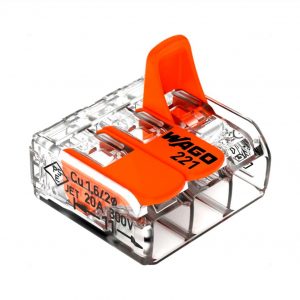 CONECTOR EMENDA 3 POLOS 6MM WAGO 221-613 CX/30UN