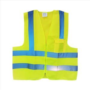 COLETE REFLETIVO AMARELO C/ BOLSO PLASTCOR