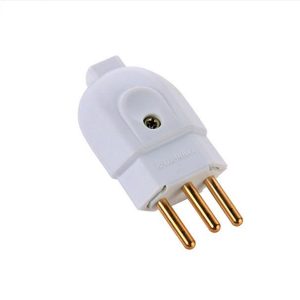 PLUGUE MACHO BCO 2P+T 10A TRAMONTIN 57402/003