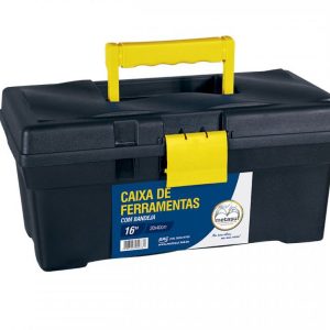 CAIXA FERRAMENTA PLASTICA 16 METASUL PRETA