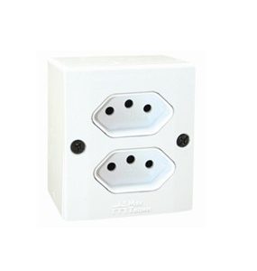SISTEMA X 2 TOMADAS 10A BCO MECTRONIC 39146