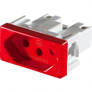 MODULO TOMADA 2P+T 20A VERMELHA PETRA 39259
