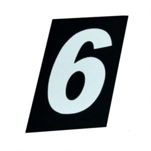 NUMERO RESIDENCIAL VIDRO C/ DUPLA FACE 6