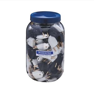 POTE PLUG MACHO PTO/BCO 2P 10A TRA 57412/901