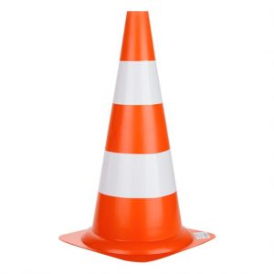 CONE SINALIZACAO LARANJA/BRANCO 50CM 1914