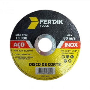 DISCO CORTE INOX 4.1/2X1MMX22M FERTAK