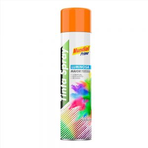 TINTA SPRAY LUMINOSA LARANJA 400ML/240G MUNDIAL