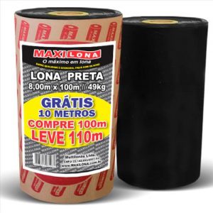 LONA PRETA 8X100 49KG MAXILONA 60MIC
