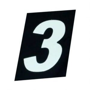 NUMERO RESIDENCIAL VIDRO C/ DUPLA FACE 3