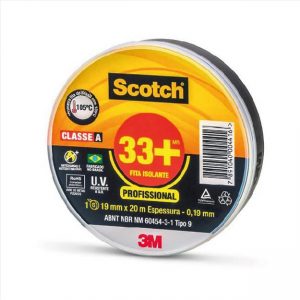 FITA ISOLANTE 33+ 19X20 PRETA 3M