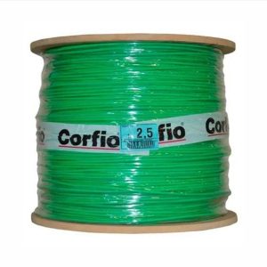 BOBINA CABO FLEX 750V VERDE 6.00MM C/500MT