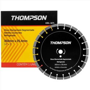 DISCO DIAMANTADO PARA ASFALTO E CONCRETO 350MM 14" - THOMPSON 1671