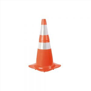 CONE FLEX REFLETIVO NBR LARANJA/BCO 75CM PLASTCOR 31018