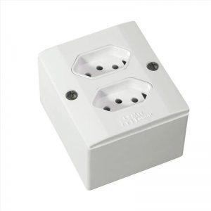 SISTEMA X 2 TOMADAS 20A 2P+T BCO MECTRONIC 39895