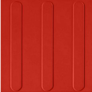 PISO TATIL DIRECIONAL 40X40X2.5CM VERMELHO