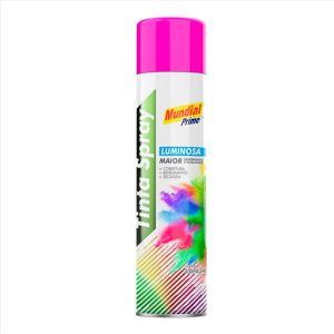 TINTA SPRAY LUMINOSA PINK 400ML/240G MUNDIAL