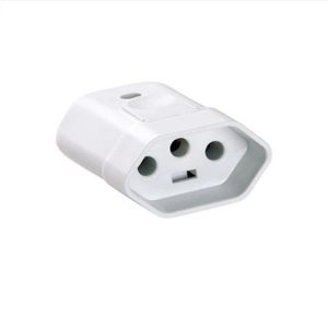 PLUGUE FEMEA BCO 2P+T 10A TRAMONTIN 57402/053