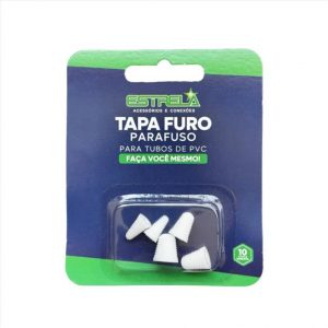 TAPA FURO PARAFUSO PVC C/5 PCS BRANCO ESTRELA