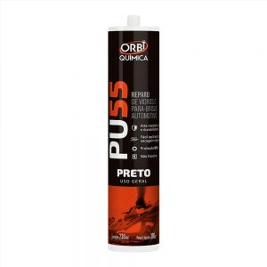 SILICONE COLA PARABRISA PRETO PU55 230ML/380G ORBI 21254