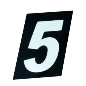 NUMERO RESIDENCIAL VIDRO C/ DUPLA FACE 5