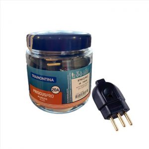 POTE PLUG MACHO 2P+T 20A C/ 20UNID TRAMONT 57412/912