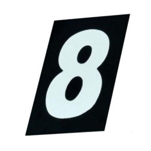 NUMERO RESIDENCIAL VIDRO C/ DUPLA FACE 8