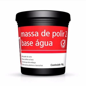 MASSA POLIR N2 BASE AGUA 1KG MAXI RUBBER