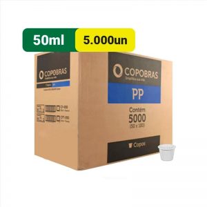 COPO PLASTICO 50ML CAFE TRANSPARENTE PP COPOBRAS