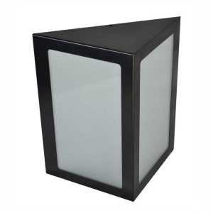 ARANDELA ACO TRIANGULO 13X13X20CM PRETO RIOPRELUS 204/22