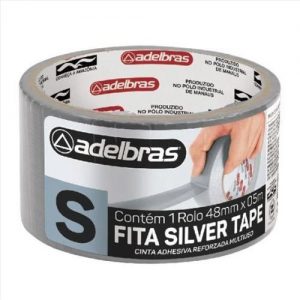 FITA SILVER TAPE PRATA 48MMX5M ADELBRAS