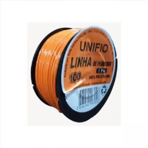 LINHA PEDREIRO POLIET 0.8 LARANJA UNIFIO 100M
