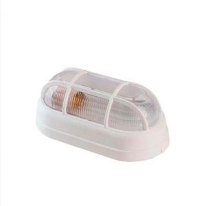 LUMINARIA TARTARUGA TERMOPLASTICO C/GRADE BRANCO OPL 3293