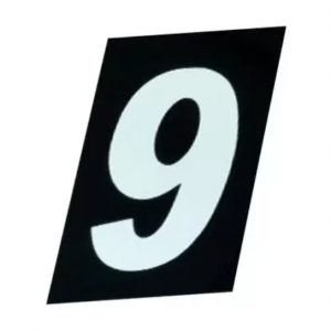 NUMERO RESIDENCIAL VIDRO C/ DUPLA FACE 9