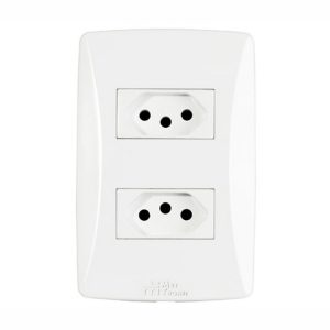 TOMADA DUPLA 2P+T 10A 4X2 PETRA MEC 39056