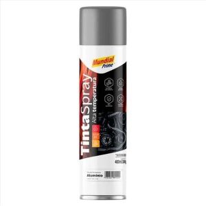 TINTA SPRAY ALTA TEMP ALUMINIO 400ML/240G MUNDIAL